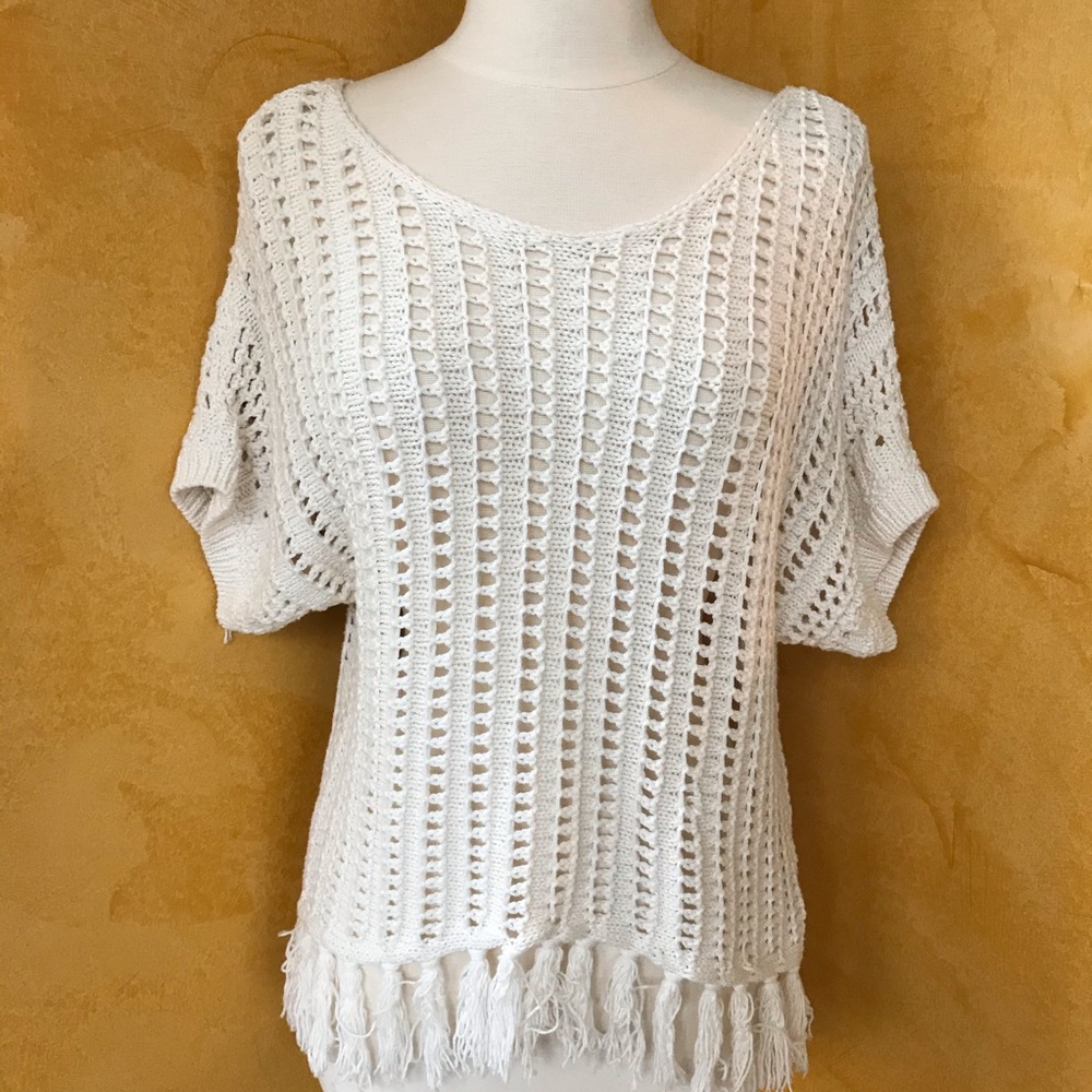 AE Ivory Crocheted top